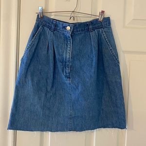 Cropped denim vintage skirt